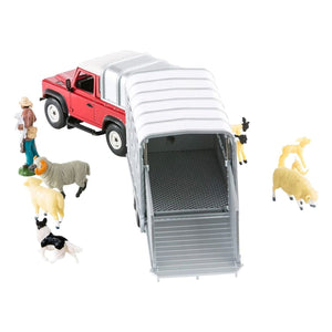 TOMY - Land Rover & Trailer Sheep Farmer Set 1:32 Scale