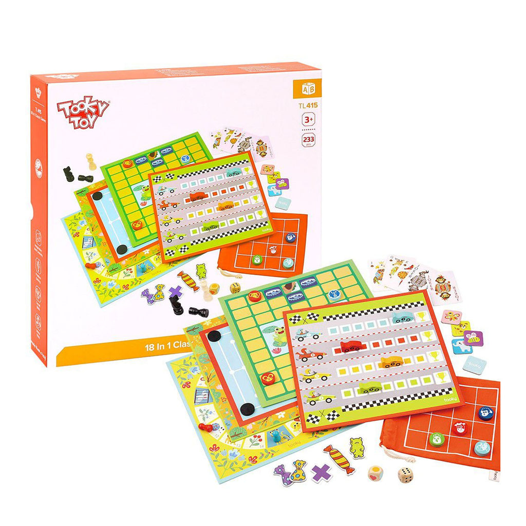 TookyToy 2-in-1 Classic Games 18 In 1