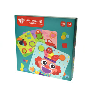 Tooky Toy 4 in 1 Shape Puzzles