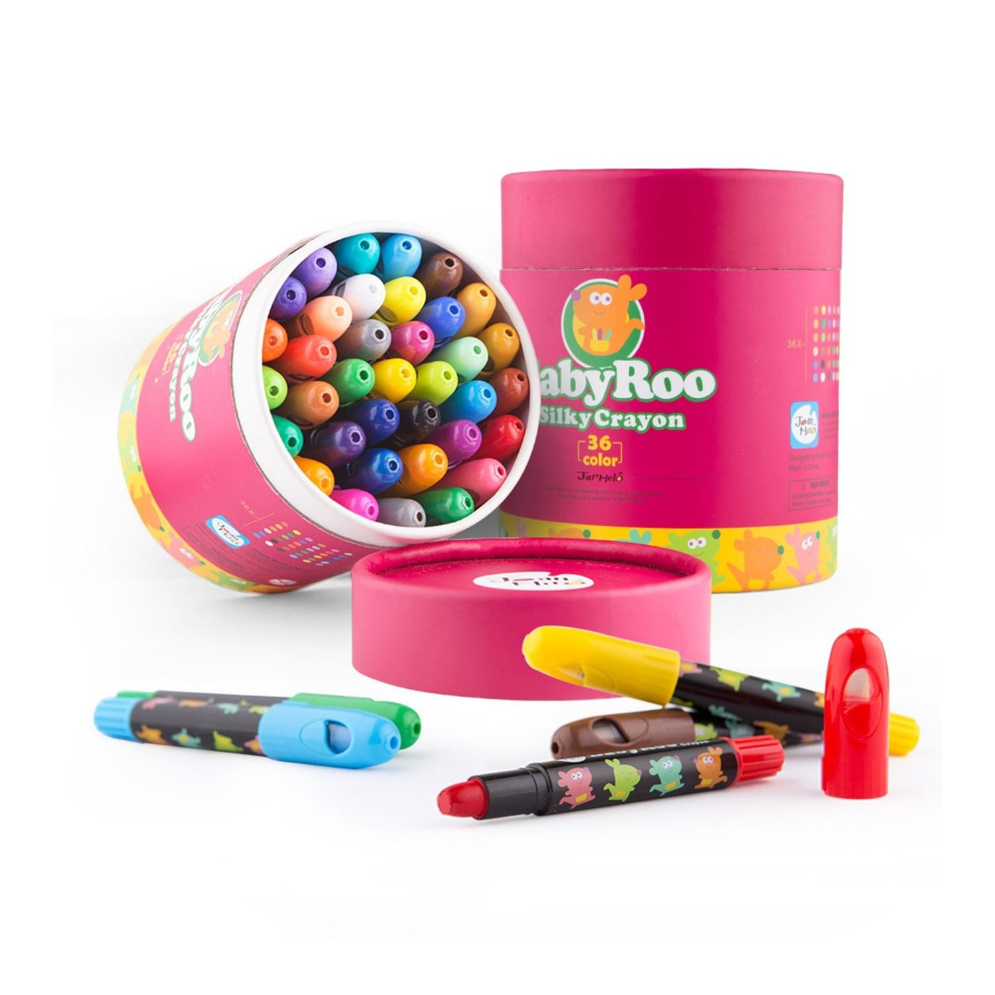  Jar Melo 12 Colors Washable Silky Crayons, Non Toxic