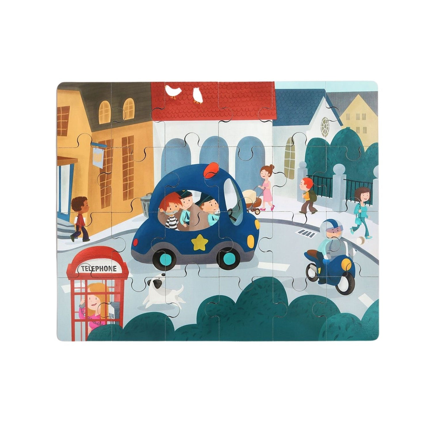 TopBright Wooden Puzzles in Police Car