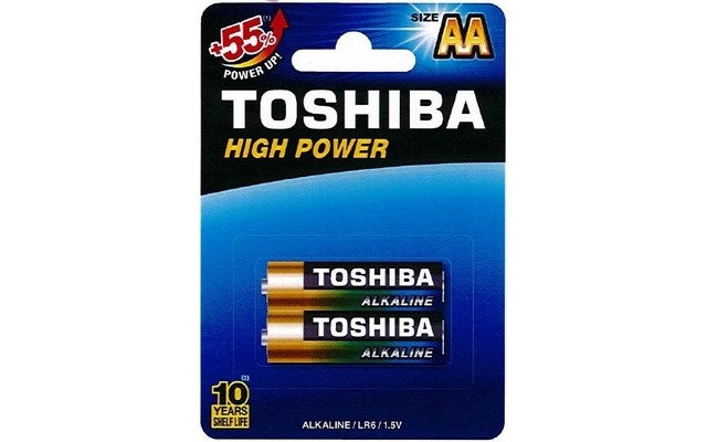 Toshiba AA High Power Alkaline Batteries - 2 Pack