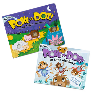 Melissa & Doug Poke-A-Dot Books - Goodnight Animals & Monkeys (Pack of 2)