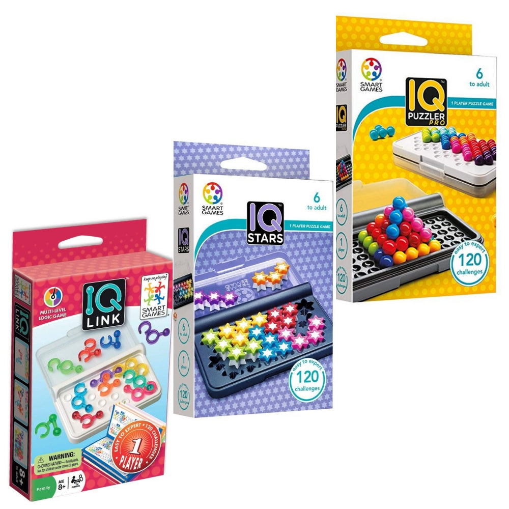SmartGames Lot IQ Puzzler Pro & IQ FIT Fun Puzzle Games Choose Difficulty  Levels