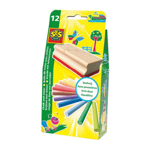 SES Creative Coloured Chalk With Duster