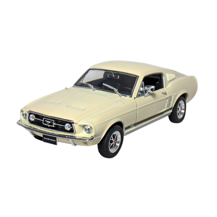 Welly Ford Mustang GT Cream 1967 1:24 Scale Diecast Car