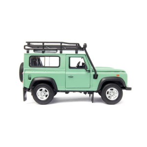 Welly Land Rover Defender With Roof Rack Green 1:24 Scale