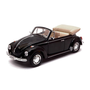 Welly VW Beetle Convertible Black 1:24 Scale Diecast Car