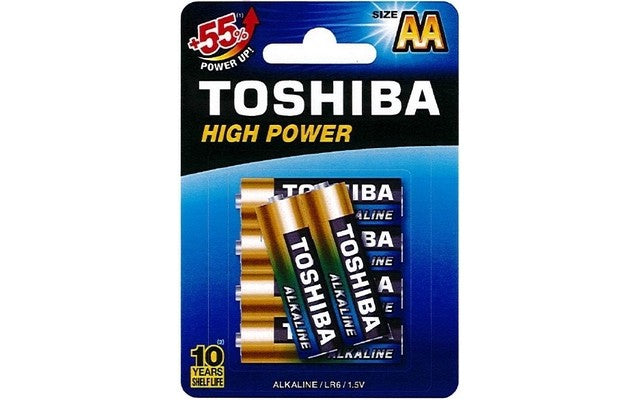 Toshiba AA High Power Alkaline Batteries - 6 Pack